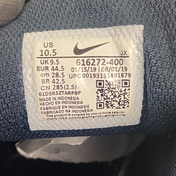 Nike Reax 8 TR Cross Training Shoes Men's 10.5 Blue Gray Sneakers - Picture 16 of 16